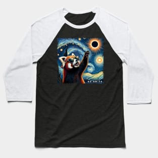 Celestial Red Panda Eclipse: Trendy Tee for Panda Enthusiasts Baseball T-Shirt